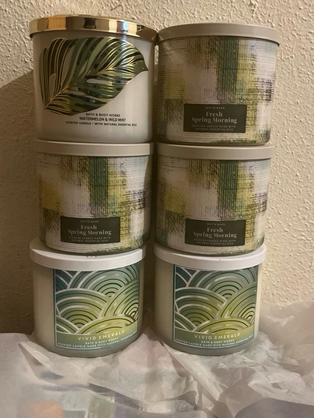 Bath and Body Works 3 Wick Candles Bundle of 6